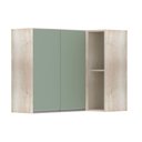 Ver imagem 1 de Armário Canto Reto Conjugado 2 Portas Legno Crema C/Verde