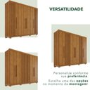 Ver mais imagens de Guarda-Roupa Casal com Pés 100% MDF 6 Portas 6 Gavetas Granada Premium Marrom/Cinamomo