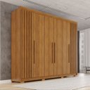 Ver imagem 1 de Guarda-Roupa Casal com Pés 100% MDF 6 Portas 6 Gavetas Granada Premium Marrom/Cinamomo