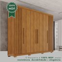 Ver imagem 7 de Guarda-Roupa Casal com Pés 100% MDF 6 Portas 6 Gavetas Granada Premium Marrom/Cinamomo