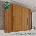 Ver imagem 7 de Guarda-Roupa Casal com Pés 100% MDF 6 Portas 6 Gavetas Granada Premium Marrom/Cinamomo