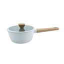 Ver imagem 2 de Panela Antiaderente em Alum Rev Ceramico Tampa Vidro D18cm Cinza