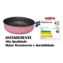 Ver imagem 2 de Jogo de Panelas 13 Peças Rosa Antiaderente Tampa de Vidro