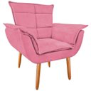 Ver imagem 3 de Poltrona Opala Luxo Suede Rosa para Penteadeira