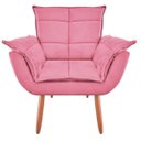 Ver imagem 2 de Poltrona Opala Luxo Suede Rosa para Penteadeira