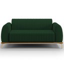 Ver imagem 3 de Sofá 2 Lugares para Sala de Estar Molino 150 Cm D02 Pés D'ouro Veludo Verde Musgo C-303 - Lyam