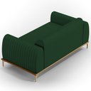 Ver imagem 6 de Sofá 2 Lugares para Sala de Estar Molino 150 Cm D02 Pés D'ouro Veludo Verde Musgo C-303 - Lyam