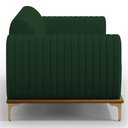 Ver imagem 5 de Sofá 2 Lugares para Sala de Estar Molino 150 Cm D02 Pés D'ouro Veludo Verde Musgo C-303 - Lyam