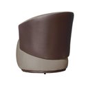 Ver imagem 4 de Poltrona Organica Beatriz Suede Cappuccino C/ Composê Corano Marrom - Lm Decor