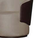 Ver imagem 3 de Poltrona Organica Beatriz Suede Cappuccino C/ Composê Corano Marrom - Lm Decor