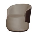 Ver imagem 2 de Poltrona Organica Beatriz Suede Cappuccino C/ Composê Corano Marrom - Lm Decor