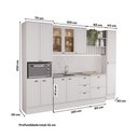 Ver imagem 3 de Cozinha Milla Vision 11 Portas 5 Gavetas MDF 310cm Branca Móveis Carraro