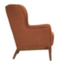 Ver imagem 6 de Poltrona Dekorien Milena Linho Ferrugem Rústico com Puff Premium Decoração