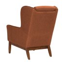 Ver imagem 7 de Poltrona Dekorien Milena Linho Ferrugem Rústico com Puff Premium Decoração