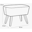 Ver mais imagens de Poltrona Dekorien Milena Linho Ferrugem Rústico com Puff Premium Decoração