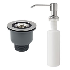 Kit Válvula 3 1/2 com Cesto Higiênico + Dispenser Embutido