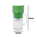 Ver imagem 2 de Mini Liquidificador Portátil Juice Cup 0,5L Verde com Caneca Cabo USB Tipo C e Canudo de Silicone