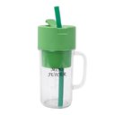 Ver imagem 1 de Mini Liquidificador Portátil Juice Cup 0,5L Verde com Caneca Cabo USB Tipo C e Canudo de Silicone