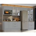 Ver imagem 5 de Cozinha Modulada 311,5cm 7 Peças 9 Portas 5 Gavetas Americana Henn - Cinza/nature