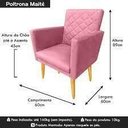 Ver imagem 5 de Kit 2 Poltronas Maitê Suede Rosa para Penteadeira