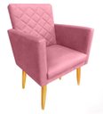 Ver imagem 3 de Kit 2 Poltronas Maitê Suede Rosa para Leitura