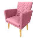 Ver imagem 2 de Kit 2 Poltronas Maitê Suede Rosa para Sala e Recepção