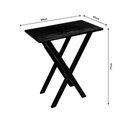 Ver imagem 4 de Mesa Aparador para Bar e Restaurante Dobrável em Madeira Maciça - Preto