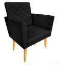Ver imagem 3 de Kit 2 Poltronas Maitê Suede Preto Pés Palito
