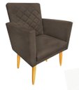 Ver imagem 3 de Kit 2 Poltronas Maitê Suede Marrom para Penteadeira