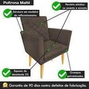 Ver imagem 4 de Kit 2 Poltronas Maitê Suede Marrom para Sala e Recepção