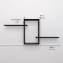 Ver imagem 7 de Nicho Decorativo com Prateleiras 66 X 9 X 30,5cm Nb 66931:preto