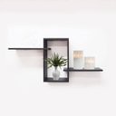 Ver imagem 5 de Nicho Decorativo com Prateleiras 66 X 9 X 30,5cm Nb 66931:preto