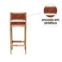 Ver mais imagens de Kit 6 Banquetas Madeira Area Gourmet Estofadas com Encosto:Mel com Sintetico Whisky
