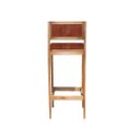 Ver imagem 5 de Kit 6 Banquetas Madeira Area Gourmet Estofadas com Encosto:Mel com Sintetico Whisky