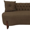 Ver imagem 5 de Sofá 2 Lugares Orgânico Curvo Tókio 150cm Linho Marrom