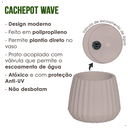 Ver imagem 3 de Vaso Cachepot Wave 37cm Antidengue Decoração Branco