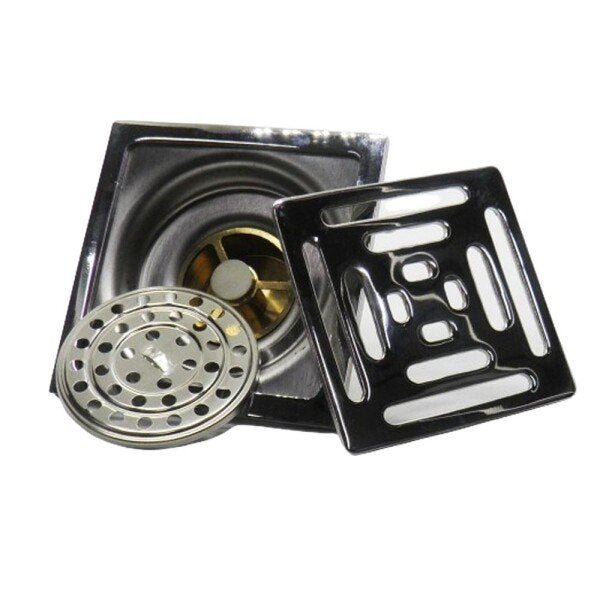 Kit 2 Ralos Inteligente Anti Odor Insetos Aço Inox Banheiro Casa 10x10 - 1