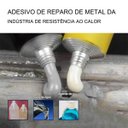 Ver imagem 2 de Super Cola Epoxi Metal Aluminio Aço Kit 6 Uni Secagem Rapida Vazamento Rachadura Reparo Multiuso