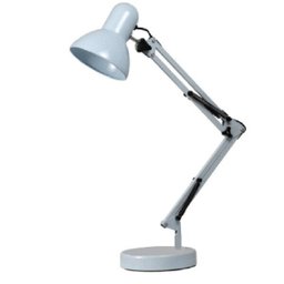 Luminária Pixar Mesa Garra Escritório Regulavel 2 em 1 Leitura Base Metal Articulavel Branca - 5