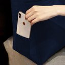 Ver imagem 3 de Almofada de Apoio para Cabeceira 90cm Suede Várias Cores - Estopar Suede Azul Marinho