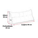 Ver imagem 4 de Almofada de Apoio para Cabeceira 90cm Suede Várias Cores - Estopar Suede Azul Marinho