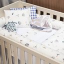 Ver imagem 2 de Jogo de Lençol para Berço Americano 100% Algodão 3 Peças - Pequeno Navegante