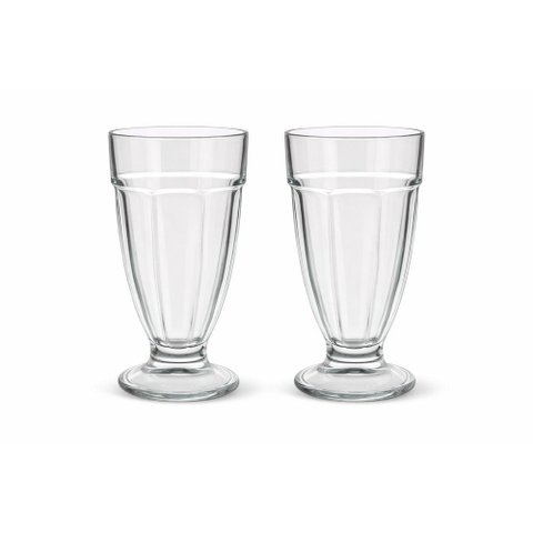 Conjuto 2 Taças de Vidro Milkshake Sucos 310ml