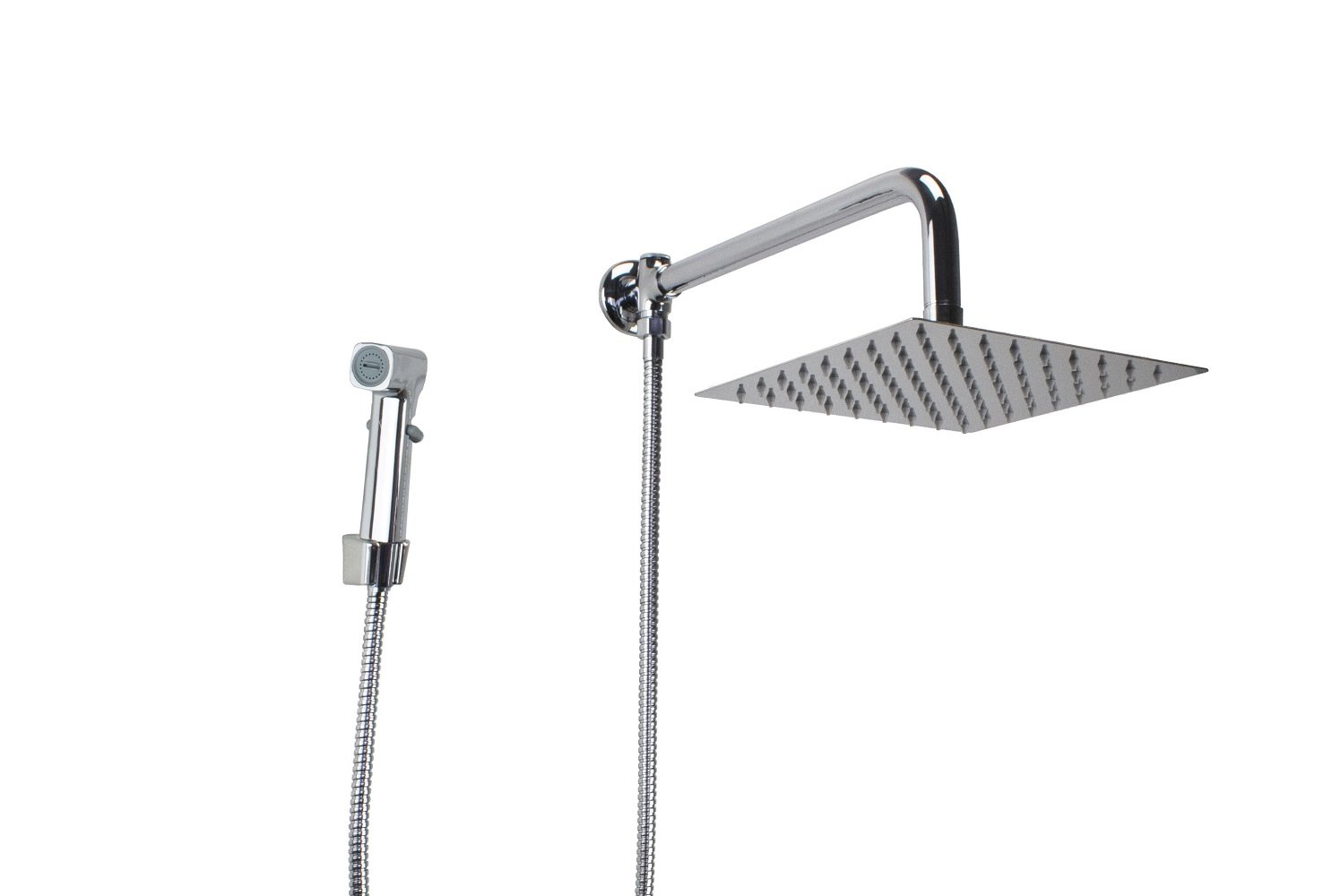 Ducha Chuveiro Inox 304 20 Cm C/ Chuveirinho de Mão Abs | MadeiraMadeira
