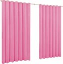Ver imagem 1 de Cortina de Microfibra 4,00x2,50 Rosa Ilhós Cromado Quadrado.