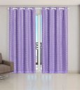 Ver imagem 2 de Cortina Voil xadrez com Forro Blackout 3,00 x 2,30 Lilas
