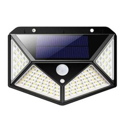 Luminária Energia Solar Parede Kit 5 Unidades 100 LED 3 Funções Lâmpada Sensor Presença - 2