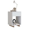 Ver imagem 3 de Mesa de Cabeceira e Lateral com 1 Gaveta Nomad Nova Móbile Branco Montana