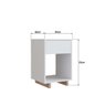 Mesa de Cabeceira e Lateral com 1 Gaveta Nomad Nova Móbile Branco Montana - 4
