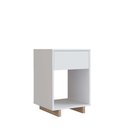 Ver imagem 2 de Mesa de Cabeceira e Lateral com 1 Gaveta Nomad Nova Móbile Branco Montana